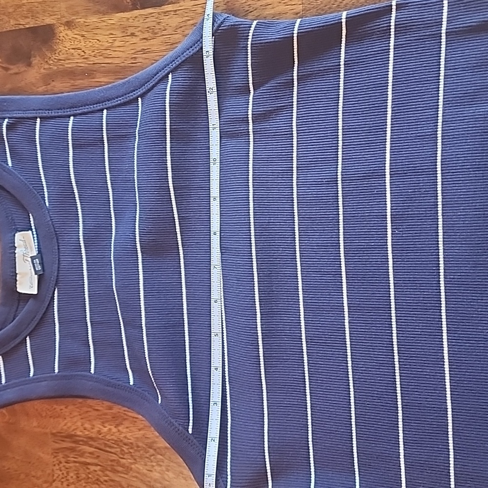 Universal Thread Blue And White Stripe Ribbed Tank Maxi Dress Large - Picture 4 of 7